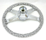 Steering Wheel 4 Spoke for Freightliner 1989-2006 White Black Zebra Print w/Hub