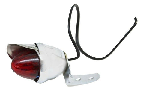 Incandescent Mini Auxiliary Light Red Lens 1 Bulb Chrome W/Visor GG#82775 Each