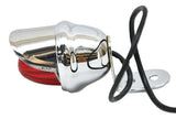 Incandescent Mini Auxiliary Light Red Lens 1 Bulb Chrome W/Visor GG#82775 Each