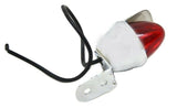 Incandescent Mini Auxiliary Light Red Lens 1 Bulb Chrome W/Visor GG#82775 Each
