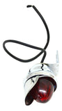 Incandescent Mini Auxiliary Light Red Lens 1 Bulb Chrome W/Visor GG#82775 Each