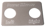 GG Switch Plate for Freightliner Power Mirrors Left/Right Stainless Steel #68742