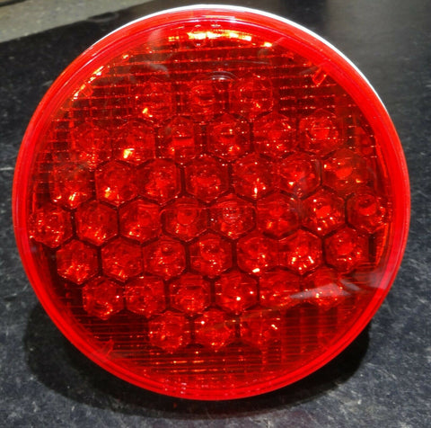 Led Light 4" Round Stop Tail Turn 40 Red LEDs Red Lens 12 Volt #87700 Each