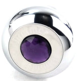 GG Deluxe Dimmer Knob Chrome Purple Jewel Stainless Plaque Block Letters #95664