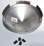 UP Front Hub Cap for Peterbilt 5 Even Notches Pointed Cone SS 1" Lip #20150 Pair