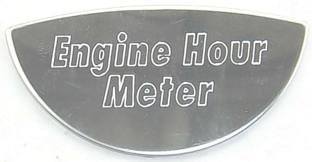 GG Gauge Emblem for Peterbilt Engine Hour Meter Block Letters Stainless #68509