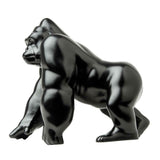 GG Hood Ornament Gorilla King Matte Black Metal 3 Hole Mount 4 3/4" Tall #48189