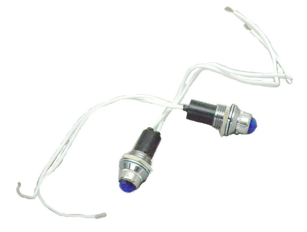 UP Dash Pilot Light Indicator Control 1 Blue Bulb 3/8" Hole #40052 PKG of 2