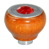 GG Dash Knob Wiper/Washer Red Jewel Wood & Chrome Stainless Plate #95735 Each