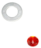 GG Dash Knob Wiper/Washer Red Jewel Wood & Chrome Stainless Plate #95735 Each