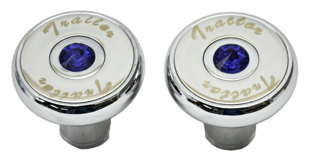 HTS Air Brake Knobs Deluxe Screw-On Tractor/Trailer Blue Jewel 3543-B, 3544-B