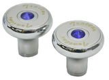 Air Brake Knobs Deluxe Screw-On Tractor/Trailer Blue Jewel HTS 3543-B, 3544B Set