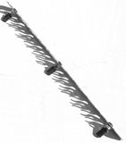 Mud Flap Bottom Weight Plate 18"x3 Flames Stainless w/ 3 Bolt-On Thru Mount-Pair