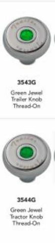 HTS Air Brake Knobs Deluxe Screw-On Tractor/Trailer Light Green Jewel HT3543-44G