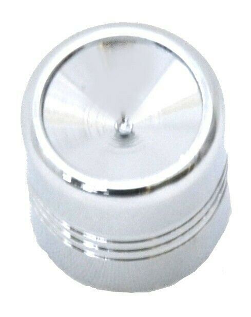 Tire Valve Stem Cap Standard Size Indent Top Chrome Aluminum UP#70055-1 Set of 4