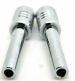 Door Lock Knobs Screw-on Amber Jewel Chrome Aluminum 1/2" I.D. GG#50860 Pair