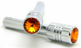 Door Lock Knobs Screw-on Amber Jewel Chrome Aluminum 1/2" I.D. GG#50860 Pair