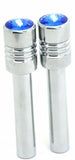 Door Lock Knobs Screw-on Blue Jewel Chrome Aluminum 1/2" I.D. GG#50861 Pair