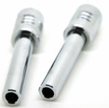 Door Lock Knobs Screw-on Blue Jewel Chrome Aluminum 1/2" I.D. GG#50861 Pair