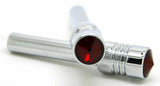 Door Lock Knobs Screw-on Red Jewel Chrome Aluminum 1/2" I.D. GG#50865 Pair