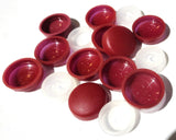 Screw Head Covers Oxblood Red for #10 #12 M5 Flat Back Screws 12/12-159- 10 Sets