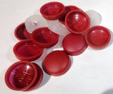 Screw Head Covers Oxblood Red for #10 #12 M5 Flat Back Screws 12/12-159- 10 Sets