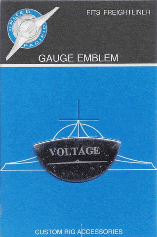 UP Gauge Emblem for Freightliner Voltage Stainless Steel Etched Letters #48124