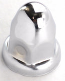 Lug Nut Covers 1 1/2" Push-On Bullet Chrome Steel 2 1/4" Tall UP#10006 Set of 60