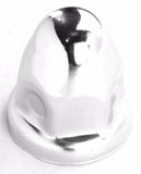 Lug Nut Covers 1 1/2" Push-On Bullet Chrome Steel 2 1/4" Tall UP#10006 Set of 60