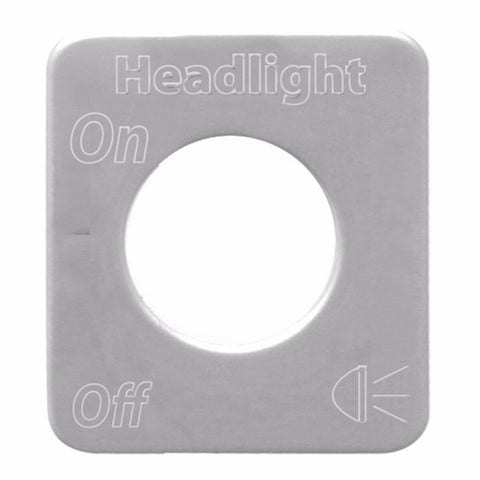 Toggle Switch Plate for Kenworth Head Lights Stainless Block Letters GG#68542