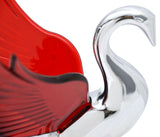 Hood Ornament Lighted Swan Bugler Windrider Red Wings Chrome 7.5" GG#48099