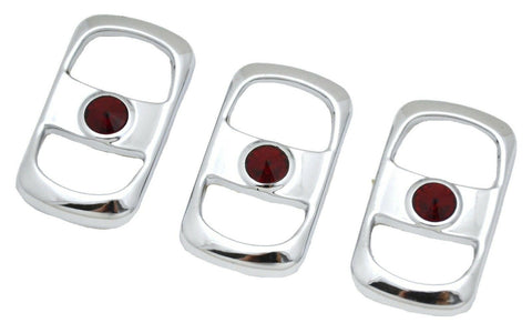 Rocker Switch Covers for Freightliner Red Jewel Plastic UP#42054 Set of 3