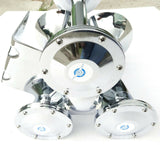 Train Horn 3 Bell Trumpet 145 Decibel +-10dB Chrome 3/8 Air Line 150PSI UP#46129