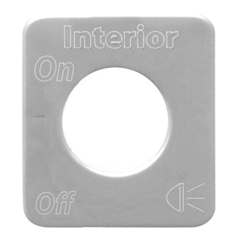 Toggle Switch Plate for Kenworth Interior Lights On/Off Stainless Steel GG#68580
