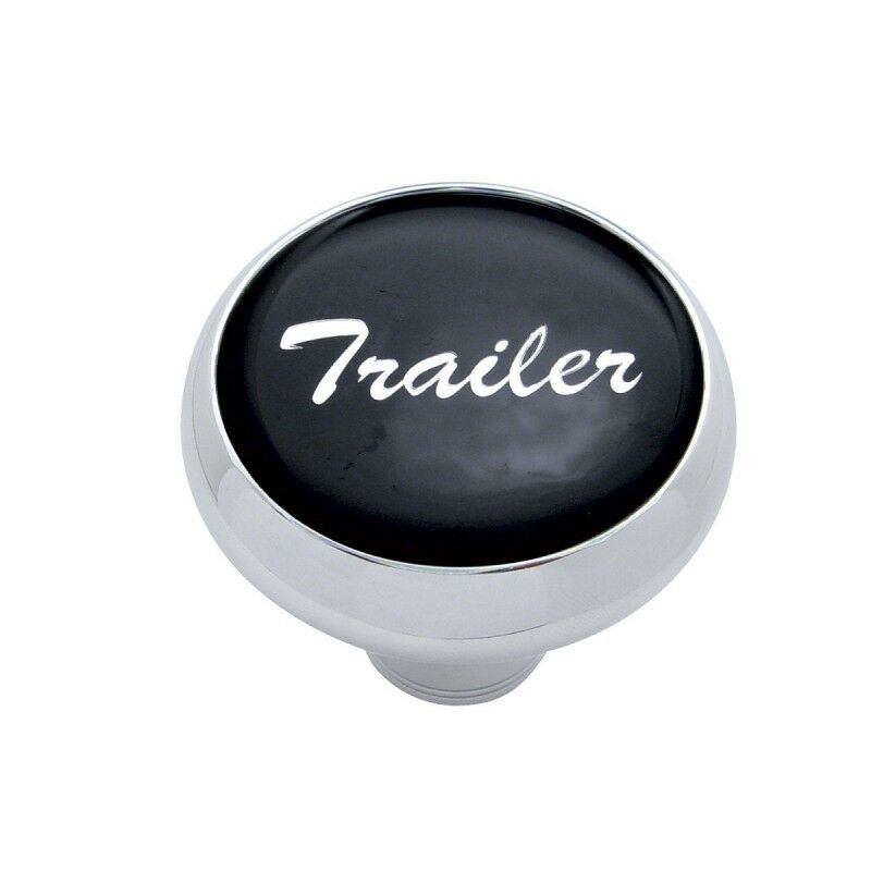 Deluxe Air Brake Knob Screw-On Trailer Black Glossy 1 3/4" Chrome Knob UP#23406