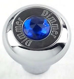 Deluxe Control Knob Dimmer Blue Jewel Ss Block Letter for 1/4" Shaft GG#95661