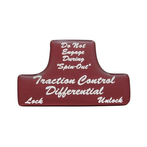 Switch Guard Sticker Only Traction Control for Freightliner & IHC Red UP21044-1R