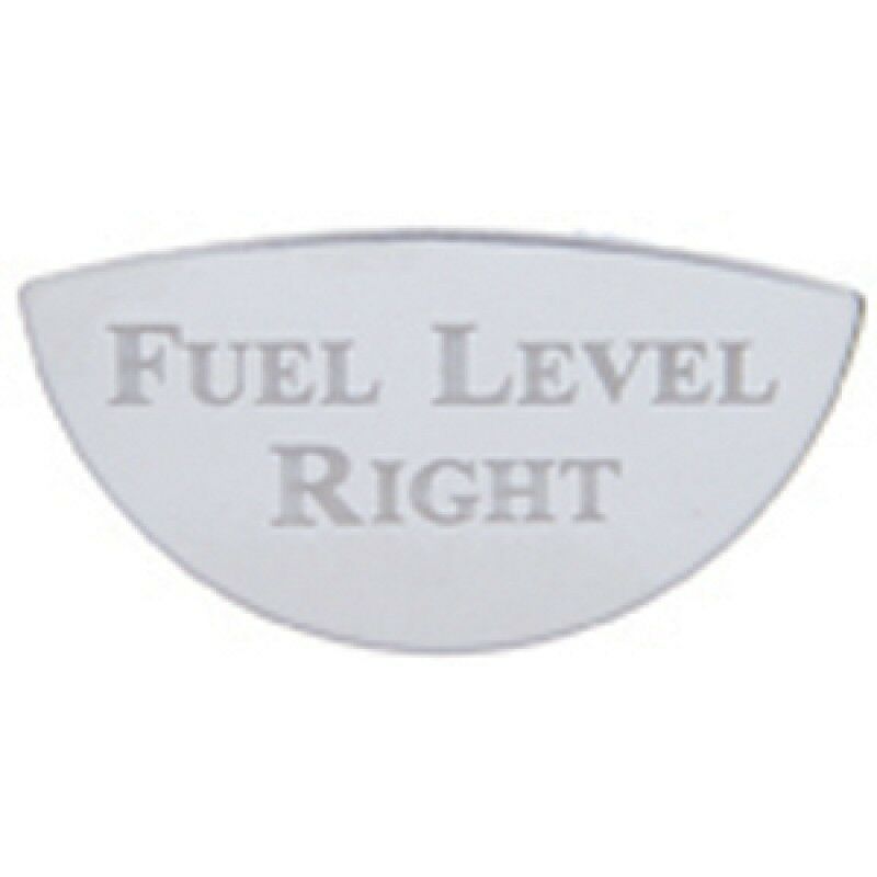 Gauge Emblem for Kenworth Fuel Level Right Stainless Steel Etched UP#48176-1