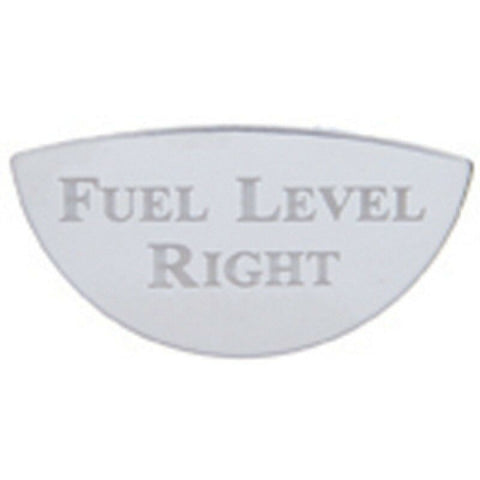 Gauge Emblem for Kenworth Fuel Level Right Stainless Steel Etched UP#48176-1