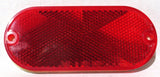 Oblong Reflectors 2 Screw Holes or Tape Mount 4 3/8" Long Red GG#99564 Pair