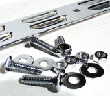 Rear Top Mudflap Plates 24" x 2" Louvered Bolt On Chrome 4 Holes UP#10400 Pair