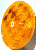 Round Reflectors With Center Hole 3-1/4” Amber Acrylic Lens GG#80821 Set of 2