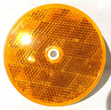 Round Reflectors With Center Hole 3-1/4” Amber Acrylic Lens GG#80821 Set of 2