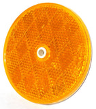 Round Reflectors With Center Hole 3-1/4” Amber Acrylic Lens GG#80821 Set of 2