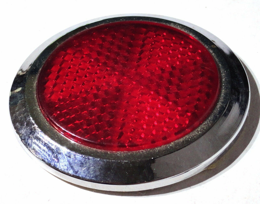 Grand General Round Reflectors – Blue Acrylic Lens, Chrome Bezel, 2-1/8 O.D., Set Of 2, For Trucks