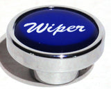Wiper Knob for Peterbilt Freightliner Chrome w/Blue Glossy Sticker UP#23202