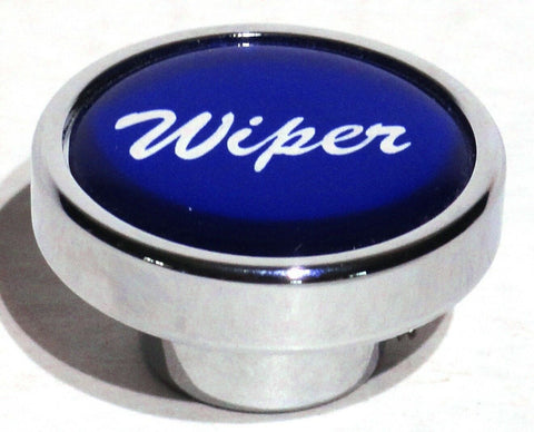 Wiper Knob for Peterbilt Freightliner Chrome w/Blue Glossy Sticker UP#23202