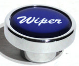 Wiper Knob for Peterbilt Freightliner Chrome w/Blue Glossy Sticker UP#23202