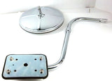 mirror hood mount style 8" convex chrome bracket for Freightliner Kenworth Pete