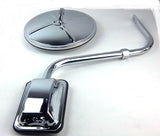 mirror hood mount style 8" convex chrome bracket for Freightliner Kenworth Pete